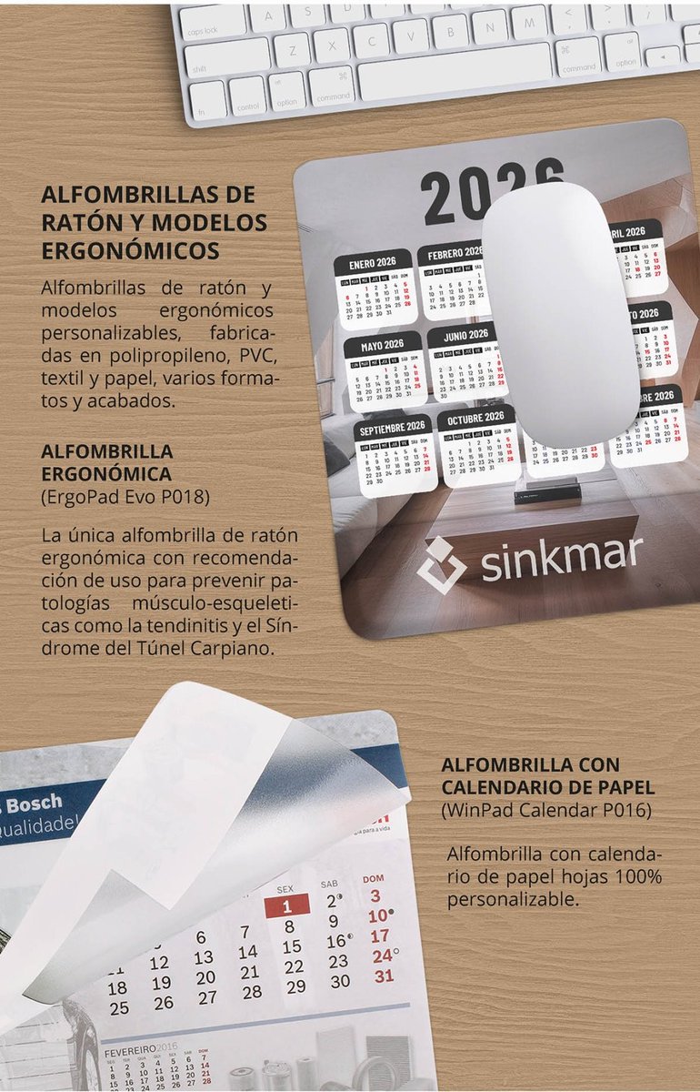 publialjarafe's tweet photo. Calendarios corporativos, visibilidad estratégica durante todo el año. - https://t.co/0QvdgAKIzG
¿Te imaginas un calendario integrado en una alfombrilla de ratón? 
#calendarioscorporativos #regalosdeempresa #regalospublicitarios #merchandising @publialjarafe https://t.co/zacGefQEKR