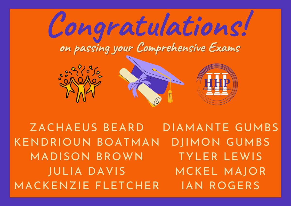 We’d like to congratulate these exceptional Sport Administration graduate students on passing their comprehensive exams!! You’re one step closer to graduation! 🧑‍🎓 #Masters #HHP #ForkEm #Graduation