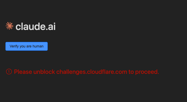 Cloudflare’s down and suddenly I can’t prove I’m human. I'll take a break now.