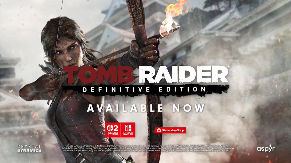 videogamedeals's tweet image. Follow @videogamedeals &amp;amp; Repost for a Chance to Win 1 of 10 Codes for Tomb Raider: Definitive Edition (Switch/Switch 2) Provided by @AspyrMedia. Ends Monday at 9PM ET. ow.ly/ZPYm50XtAaX

Out Now on Nintendo eShop. 

Reply With Switch or Switch 2 to Pick Platform of Choice.