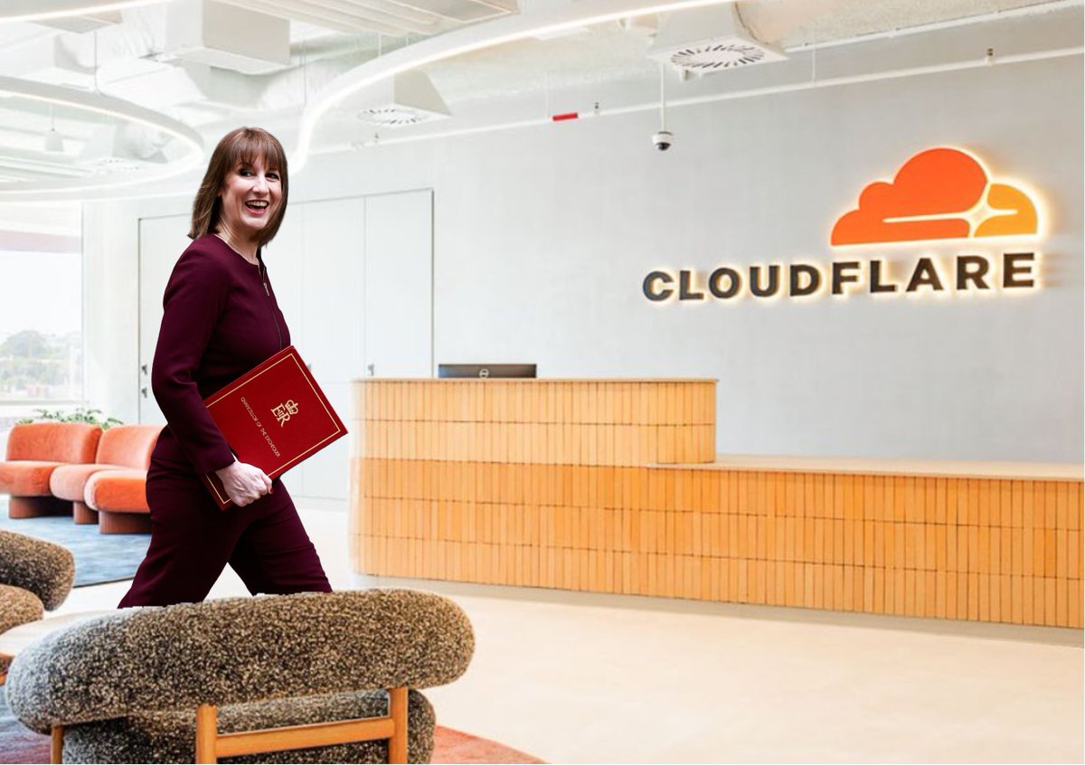 griffitha's tweet image. I hear Rachel Reeves’ visit to Cloudflare this morning went well.