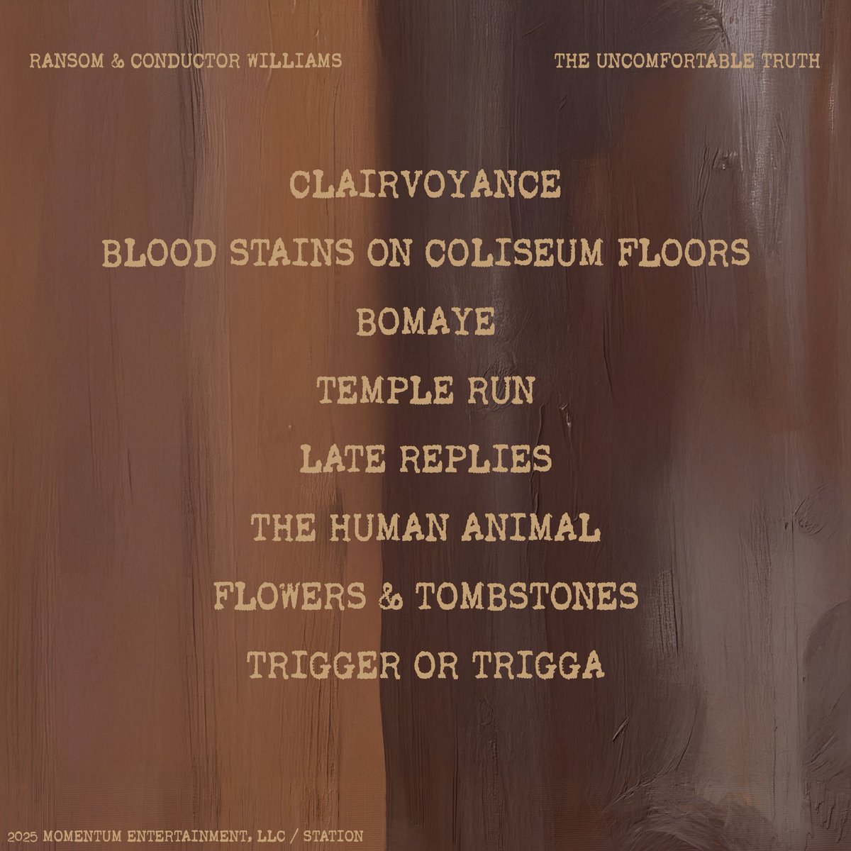 Ransom x Conductor “The Uncomfortable Truth” Album 11/20
Feat <a href="/tnannih_j/">J. Arrr</a> &amp; @kellymoonstone 
Mixed &amp; Mastered by @davisstraussk3f 
Original Artwork by <a href="/artfromnoah/">artfromnoah</a>