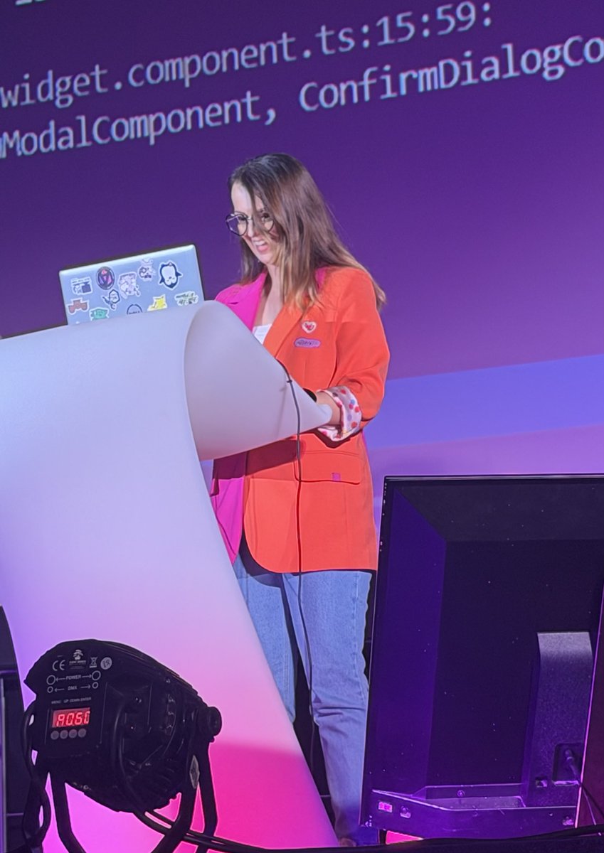 ngPolandConf's tweet photo. 🚫🕑 Brygida Fiejdasz presents “No Zone, No Problem — Building Angular Apps without Zone.js”! with special appearance of Angular Captain Magda Kustosz #ngPolandConf behind.
with a special guest appearance from Angular Captain Magda Kustosz #ngPolandConf #angular https://t.co/1AY9xR0OVh