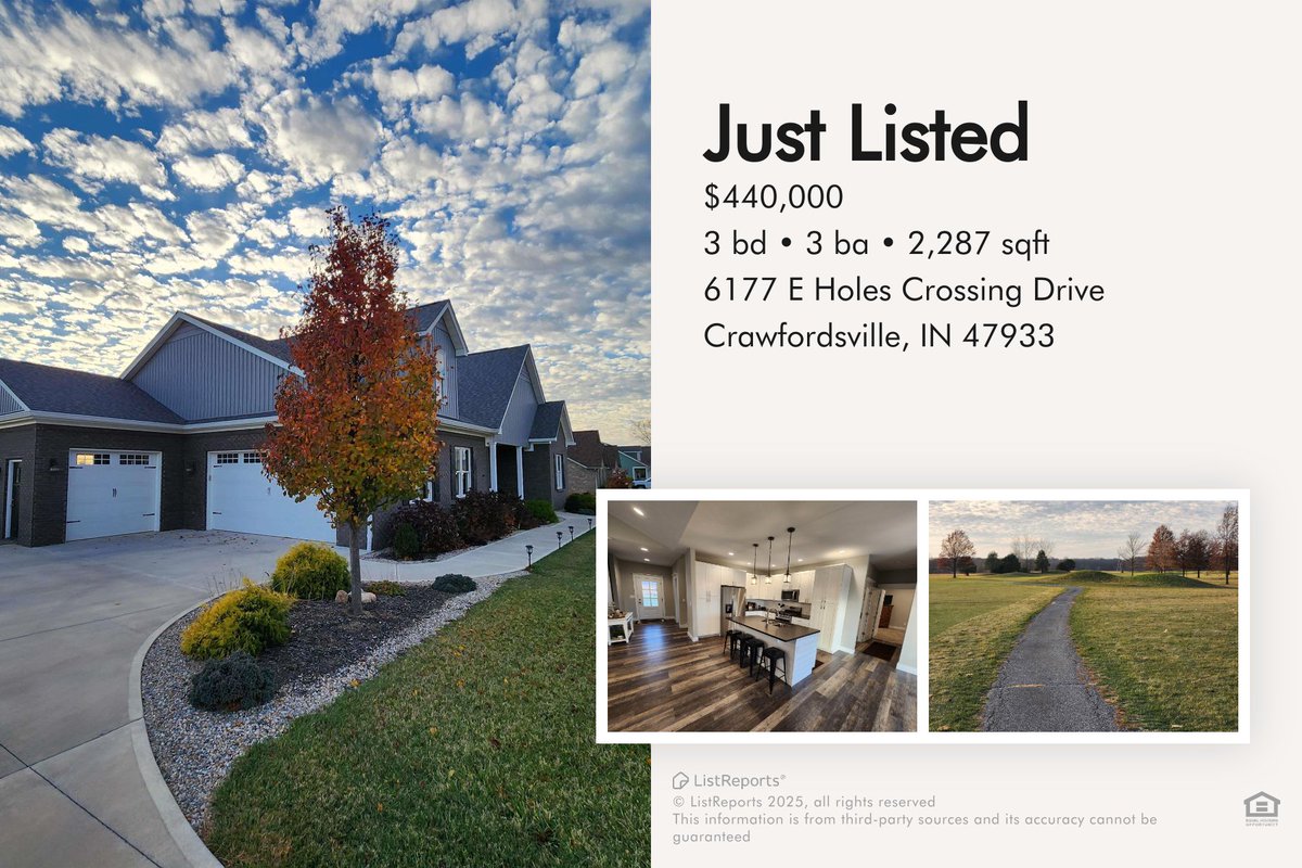 RyanHakes's tweet photo. ⛳️🏡😍 Ready to Live on the Green? Just Listed in #Crawfordsville on #RockyRidge #GolfCourse Full details in comments 👇 Call/Text to tour: 317-410-0505c https://t.co/tl2tdMXgF7