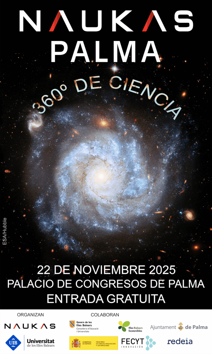 📣 Aquest dissabte hi ha cita important ‼️ Arriba NAUKAS Palma 360° de Ciència 🪐🧪⚗️