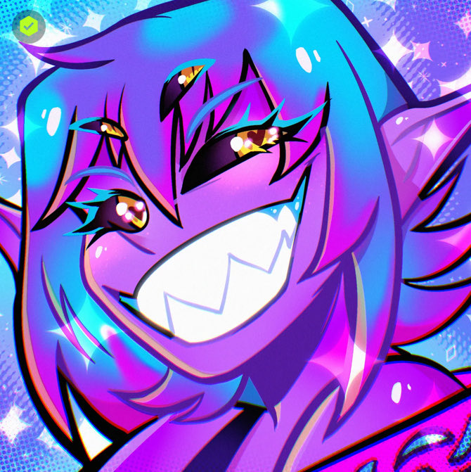 damiinart's tweet image. #VGenComm Icon for @Duplikae 💖💜💙
This was alot of fun to make!
