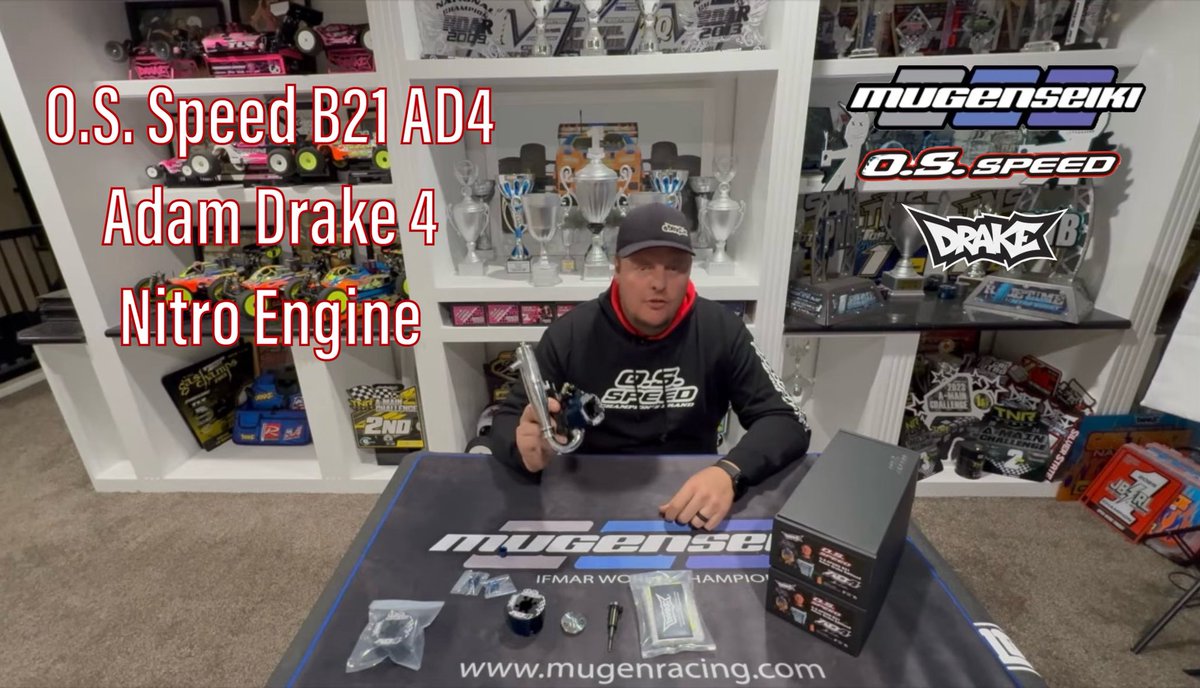 adamdrake117's tweet photo. New video, O.S. Speed B21 AD4 Adam Drake 4 Nitro Engine!  #drake #drakein #ad4
https://t.co/IM8gGogGIY
https://t.co/uKsxNgbYog

Special thank you to Mike Garrison for the graphic design for the AD4 cooling head!  @MikeGarrison247 https://t.co/HIZJRJz0Do