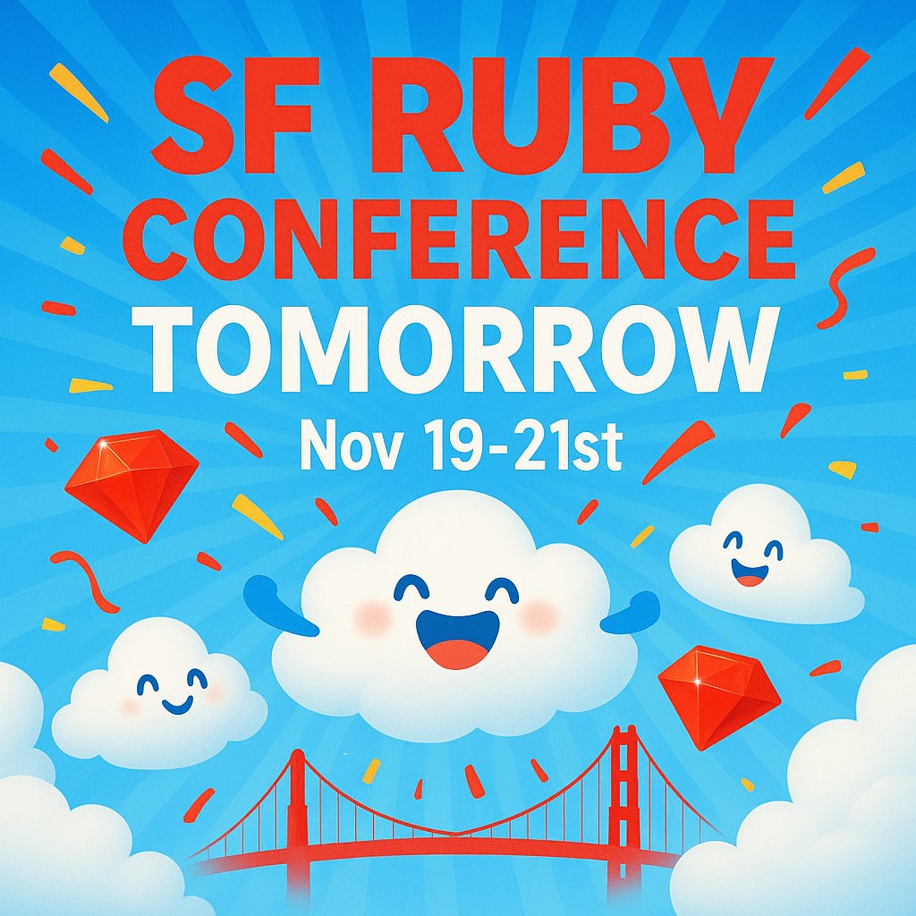 sfrubyconf's tweet image. This is your LAST CHANCE to get tickets to the Ruby conference that’s changing everything…

Where new open source projects, Ruby AI, startups, and multi-billion dollar companies come together for 3 days, in the heart of tech and venture capital. ❤️