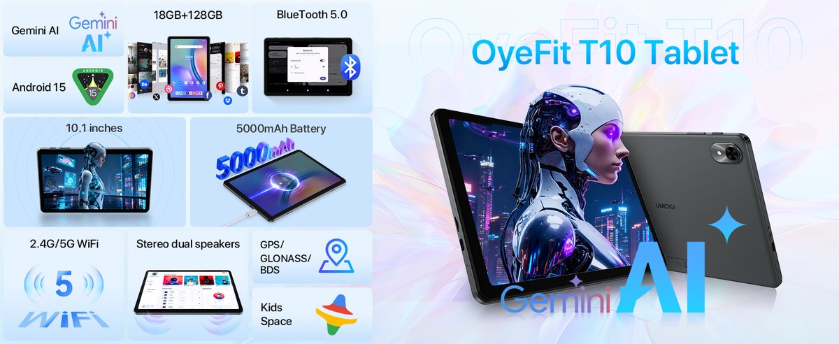 warehouseoffers's tweet image. 2025 Tablet Android 15, OYEFIT T10 Tablet 10.1 inch,18(6+12) GB+128GB+2TB Expandable Tablets with Speed 2.0 GHz,1280×800 HD IPS,FM...

🔗 warehousediscounts.uk/l/z2f