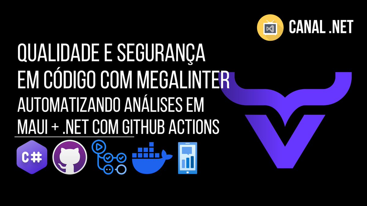 RenatoGroff's tweet image. Novo vídeo no Canal .NET -&amp;gt; Qualidade e Segurança em Código com MegaLinter: automatizando análises em .NET + MAUI com GitHub Actions -- Link: youtube.com/watch?v=0JGusP…

C/ @ionixjunior @tbertuzzi 

#maui #megalinter #githubactions #csharp #dotnet #github #devops #containers