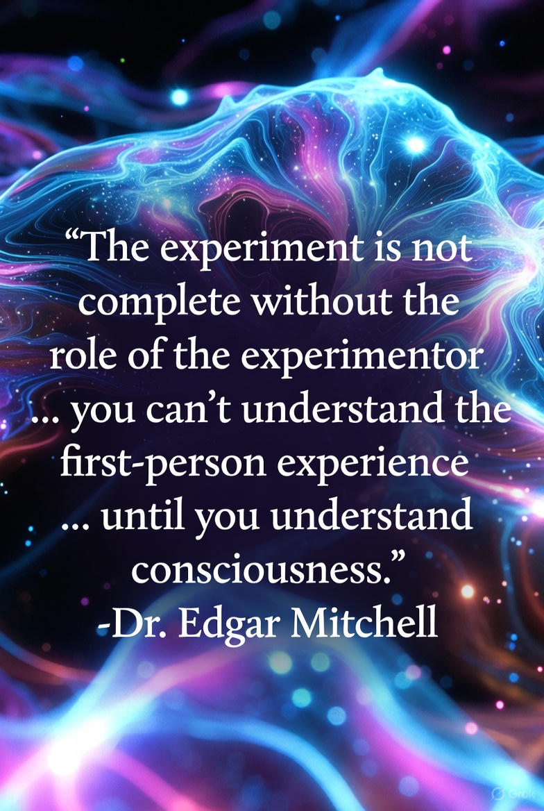 CallsToMind's tweet image. The experiment is not complete without the role of the experimentor … you can’t understand the first-person experience … until you understand consciousness.
- Dr. Edgar Mitchell

#edgarmitchell #consciousness #subjectobject #duality #nonlocal