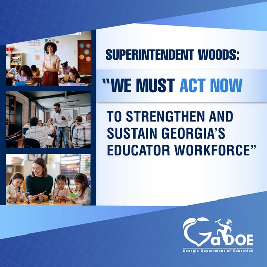georgiadeptofed's tweet image. Supt. Woods is calling for:
• +$10K raises for GA teachers &amp;amp; certified staff over 5 years
• Competitive salary schedule for classified staff
• Teacher salary steps beyond 21 years
• Restored funding for leadership-degree educator compensation
More: url.gadoe.org/rh9zn