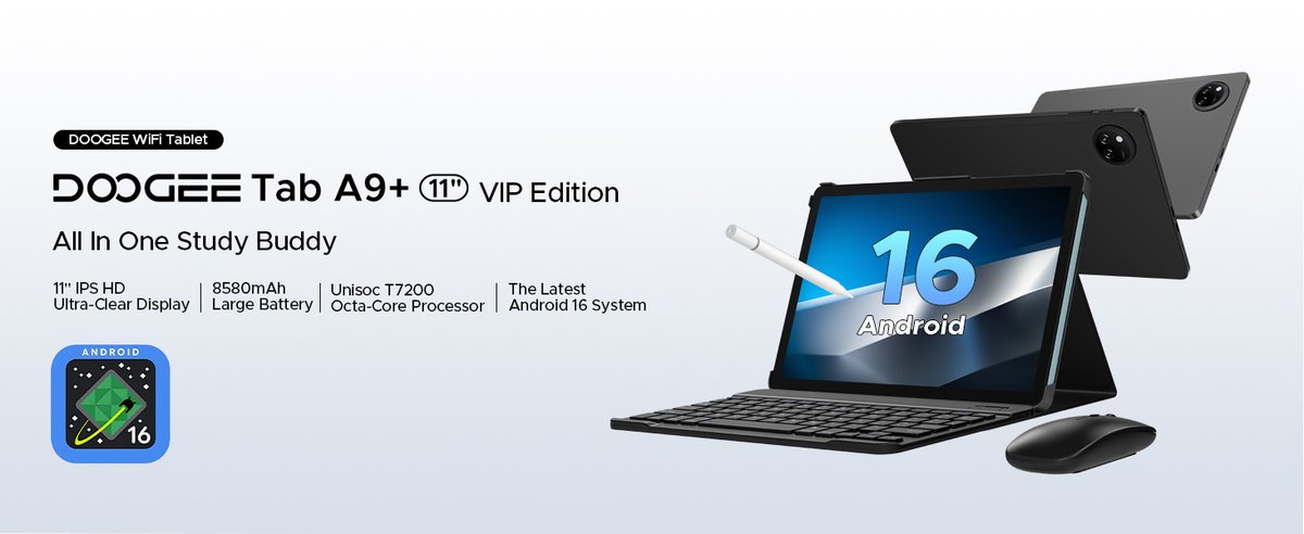 warehouseoffers's tweet image. DOOGEE TAB A9+ 2025 Newest Android 16 Tablet with Gemini AI, 11 Inch 8580mAh Tablet With Keyboard, T7200 Octa Core Android Tablets,...

🔗 warehousediscounts.uk/l/z2h