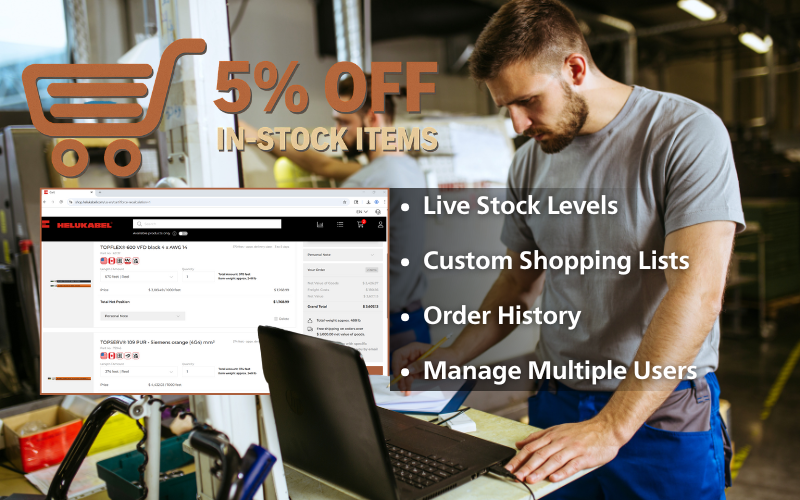 HELU_USA's tweet image. See live stock, build project lists, and reorder fast—all while saving 5% on in-stock items.
Shop smarter with HELUKABEL.
🔗 ow.ly/O40Y50XtA8E

#HELUKABELUSA #OnlineShop #SmartShopping