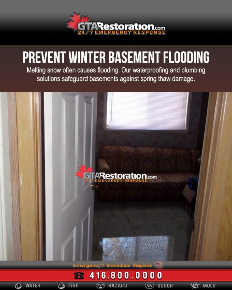 GTARestoration1's tweet image. Winter is coming! ❄️ Prevent Basement Flooding from melting snow &amp;amp; spring thaw. Our waterproofing &amp;amp; plumbing solutions keep your basement safe. Call GTARestoration 24/7: 416.800.0000.
#BasementFlooding #Waterproofing #SpringThaw #GTARestoration #WinterPrep #Plumbing