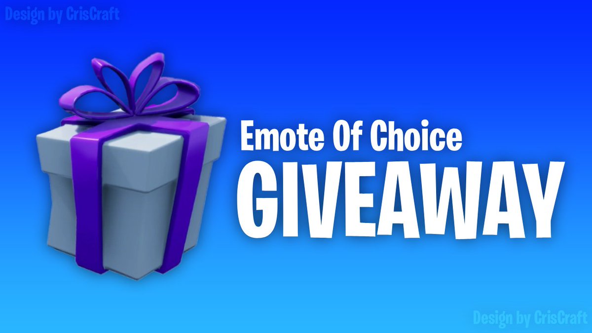 TCat855's tweet image. Emote of choice (500 vbucks) 🎉 

How to enter? 🤔
-Follow @TCat855 
-Like and Repost ♥ 

Ends in 48 hours 🍀 

Thank you @CrisCraft1304 for helping me set up my first ever giveaway. The support helped me a lot. Please go show them some support for the amazing work they do! 💜