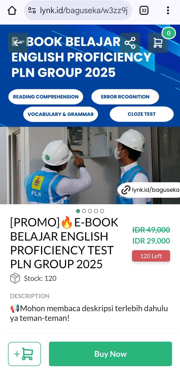 autumnwithkyu's tweet image. Tahun 2025 harus LULUS PLN! ⚡
Kuasai tes English Proficiency (AKDING) dengan e-book super lengkap:
✔ Soal-soal terbaru
✔ Pembahasan jelas
✔ Pola yang sering keluar
Upgrade skill kamu sekarang!
📘 lynk.id/baguseka
