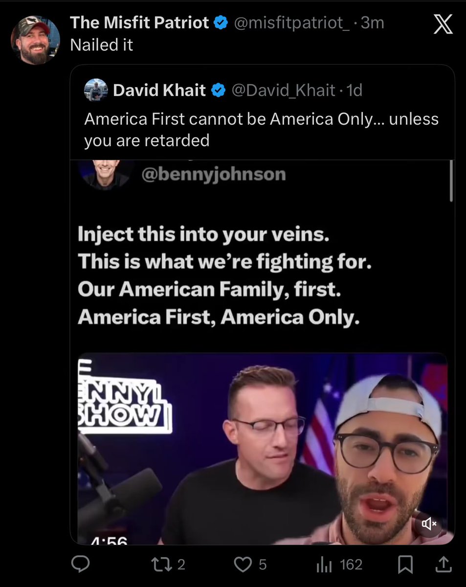 It’s wild how transparent their attacks are now. They all get a memo and everyone can see it. Back in the day they were at least smart about it.

Literally: Today brand Nick Fuentes and the America First movement as isolationist.

Has Nick ever expressed isolationist views? All I