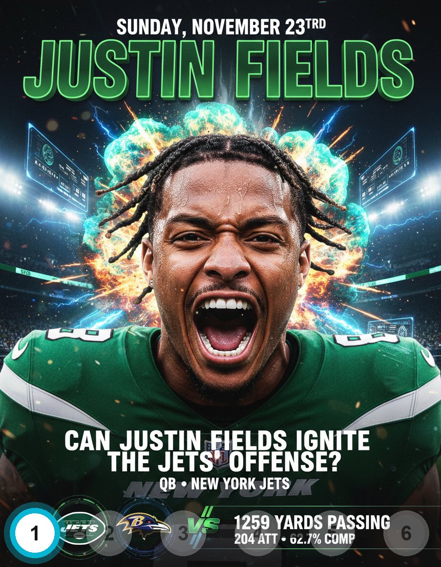 deepchampai's tweet image. 🏈 Justin Fields NFL Spotlight
Justin Fields is putting on a show for NFL against Baltimore Ravens.
Despite showing flashes of big-play ability with a 20% explosive play rate, Tyler Warren has only found the end zone 4 times (3 rece…
Fu…
#NFL #DeepChampAI #JustinFields #NYJ…