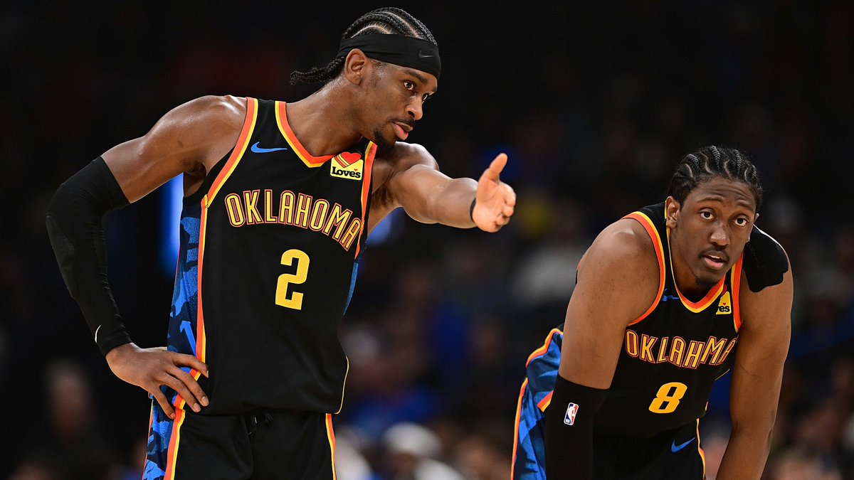 KnowNonsense_'s tweet image. Without Jalen Williams, the #Thunder are still 14-1👀🤯

Currently at +175 to win the finals, are they a lock to repeat once J-Dub comes back?