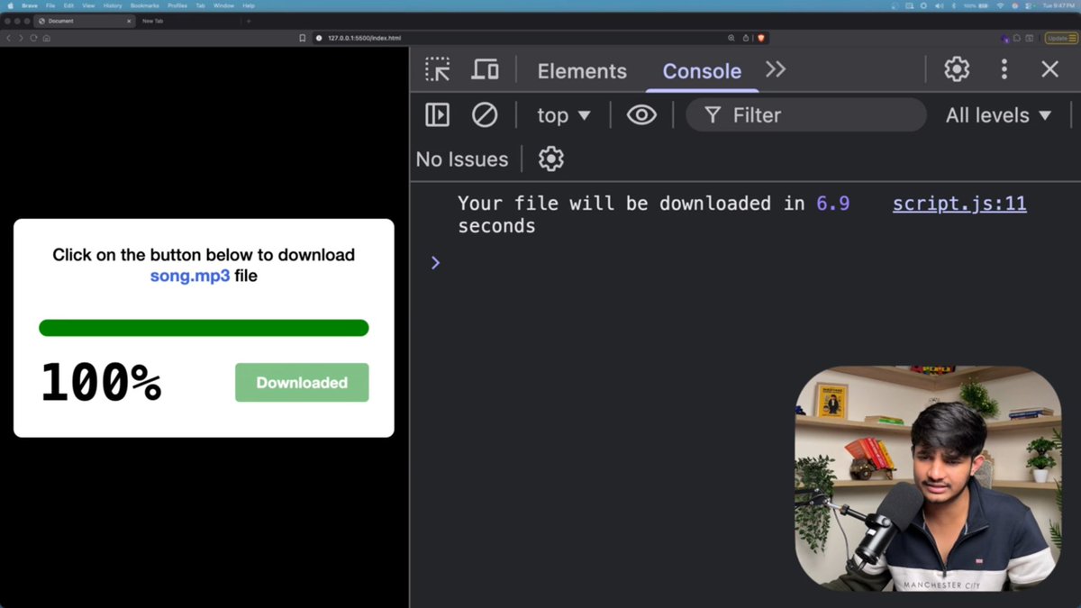 stackarnav's tweet image. 📆Day 44 @sheryians_ Cohort 2.0 💻⚡
Today we learned some real JavaScript superpowers:

⏳ setInterval
⏱️ setTimeout
🛑 clearInterval

Crazy how just a few functions can control timing, animation-like effects, and scheduled actions in a website 🔥
Huge thanks to @sarthacksharma…