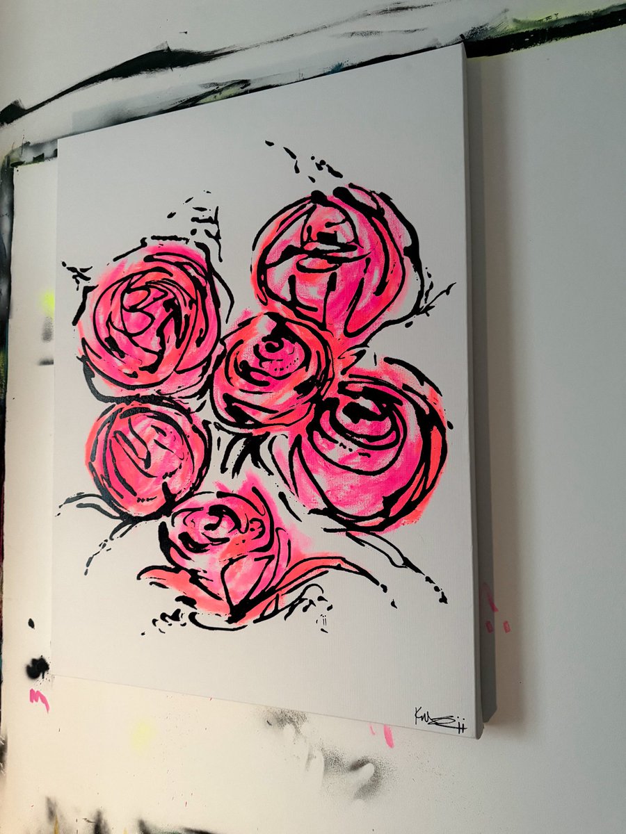 doodlemoodart's tweet photo. Wild Blush No.1
First ever canvas I’m selling- cannot believe I’m actually getting round to doing this. 
Will be for sale this Friday- auction! https://t.co/ROxTkMjX7d