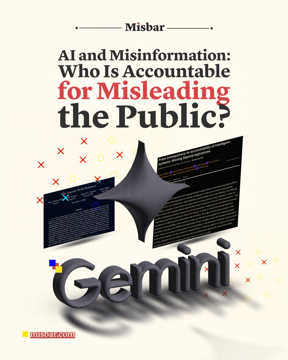 misbar_en's tweet image. 🛑 A recent study reveals that 45% of the answers provided by major AI systems contain a fundamental error.

So, who holds algorithms accountable when they become a primary source of knowledge?
Find the full details in the following article: msbr.co/zemvn