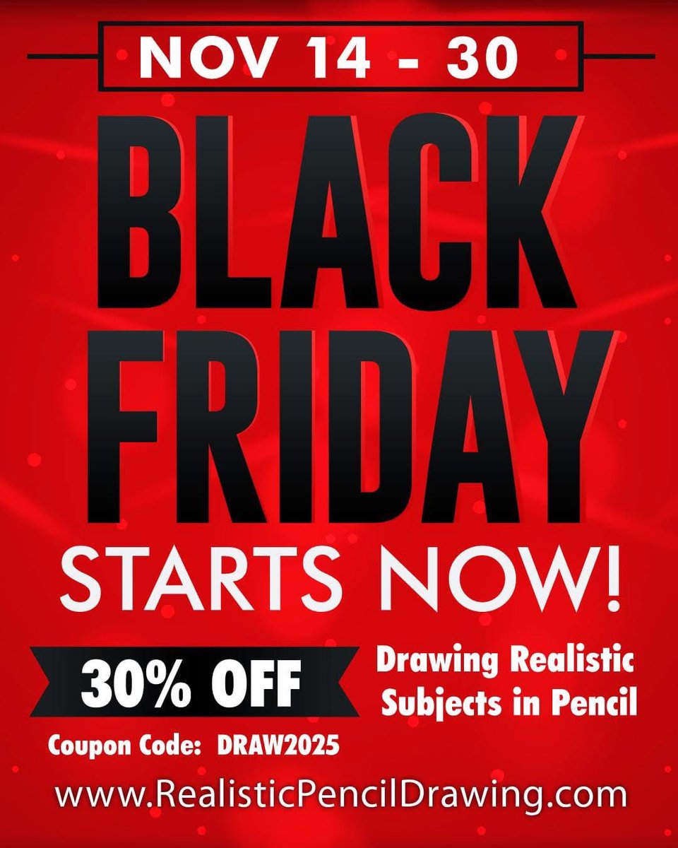 DrawRealistic's tweet image. ➡️ Unlock your drawing potential with 30% off the course, Drawing Realistic Subjects in Pencil.

✨ Coupon Code: DRAW2025

Link in comments. 

#learntodraw #drawing #drawingtutorial #OnlineCourse #art