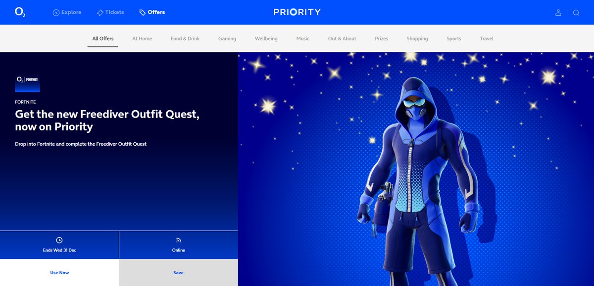 iannzits's tweet image. 🆓 O Traje Mergulhador Livre do Fortnite foi anunciado como recompensa gratuita exclusiva para moradores do Reino Unido que são clientes da O2 UK com o plano Priority, assim como tivemos o Viviano pela Vivo aqui no Brasil.