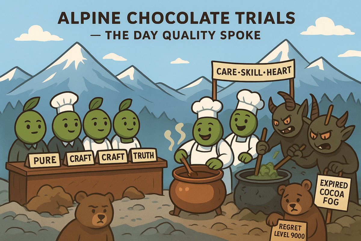 In the mountains where the air stays honest,
even chocolate reveals its maker.

Some melt hearts.
Some melt… morals.

Up here, the Zeytin jury doesn’t chase sweetness —
they chase truth.

Because in every craft,
quality is never an accident.
It’s a choice.
A discipline.
A soul.