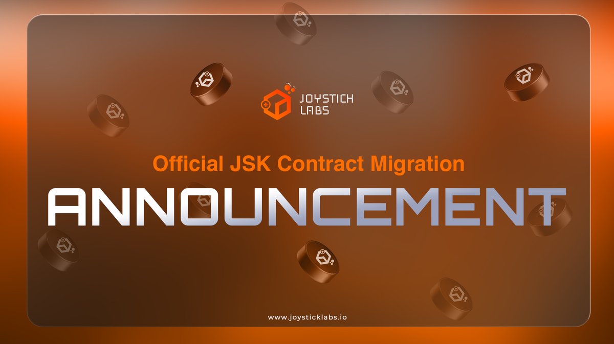 Joystick_labs's tweet image. 🚨 Official JSK Contract Migration Update 🚨

We’ve completed a full migration to a new Base Network contract to reinforce long-term security, strengthen tokenomics, and ensure a safer, deflationary future for JSK.

This upgrade includes:
🔐 Elimination of previous contract risks…
