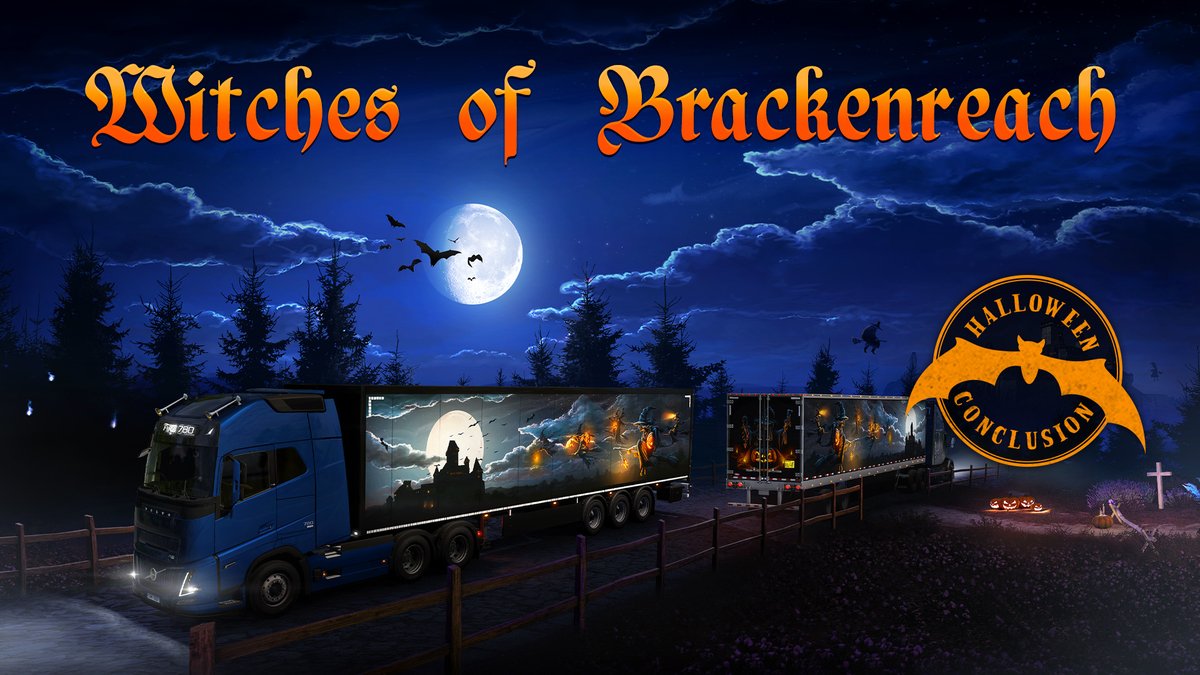 SCSsoftware's tweet image. The mists have cleared, and the Witches of Brackenreach event has come to an end! Thank you to every driver who joined this year’s Halloween adventure and helped unravel the mysteries hidden in its moonlit roads. 🎃🚛

Find out more at 👇
blog.scssoft.com/2025/11/witche…