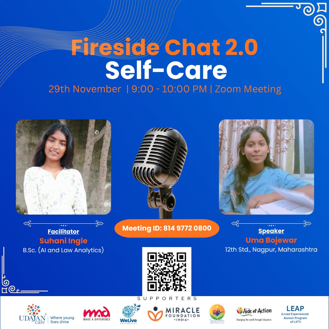We, at Miracle Foundation India, are pleased to be facilitating Series 2 of our Fireside Chats with #CareLeavers, in collaboration with <a href="/udayancare/">Udayan Care</a>, Make A Difference, WeLive Foundation, Saarthi, Aide et Action and LEAP.
These conversations are aimed at providing a platform for