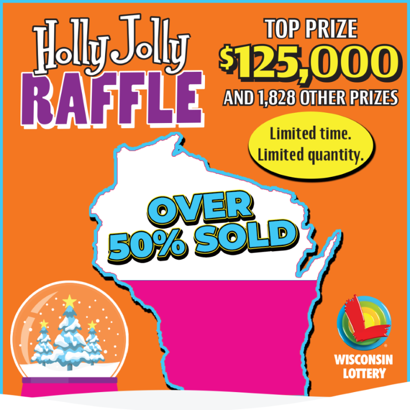 wilottery's tweet photo. They are going fast! Over 50% of the 150,000 available tickets have been sold. Just 23 days remains before the sale ends.
Learn more about #HollyJollyRaffle at https://t.co/Ixrctj1CzY
#WIOnly #OnlyInWI #WisconsinOnly #LimitedTime #LimitedQuantity https://t.co/b5cHGZc6Ts