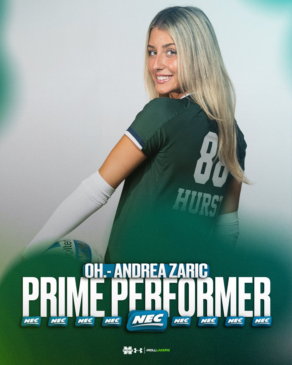 HurstVB's tweet image. 𝓟𝓻𝓲𝓶𝓮 𝓟𝓮𝓻𝓯𝓸𝓻𝓶𝓮𝓻

Outside Hitter Andrea Zaric takes home NEC Prime Performer honors after tallying six blocks, 27 kills, 33 points with a .365 hitting percentage.

#RollLakers☘️