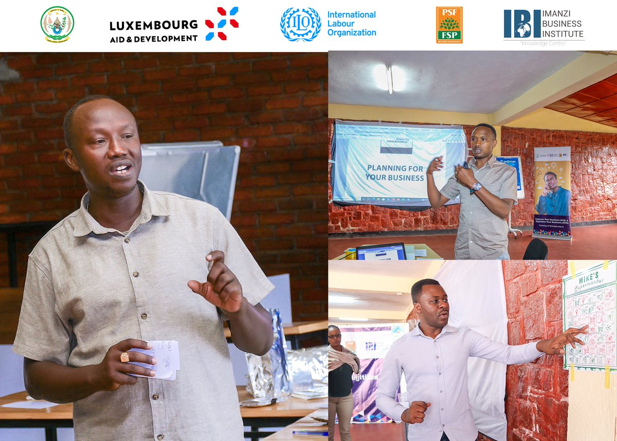 BusinessImanzi's tweet photo. A big thanks to the newly certified #SIYB &amp; #DYB Trainers who have already trained a total of 175 existing young #entrepreneurs from the PSF Database in Rubavu and Huye districts. Your expertise and professionalism were invaluable to the success of the IYB &amp; DYB training program. https://t.co/NYlnqeULLy