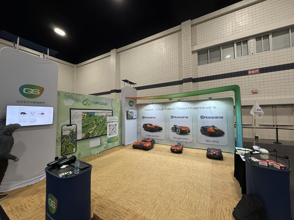 Just about done setting up for the <a href="/CarolinasGCSA/">Carolinas GCSA</a> show! Come see <a href="/GreenSightAg/">GreenSight</a> as apart of your 27 hole challenge. Looking forward to a great day!