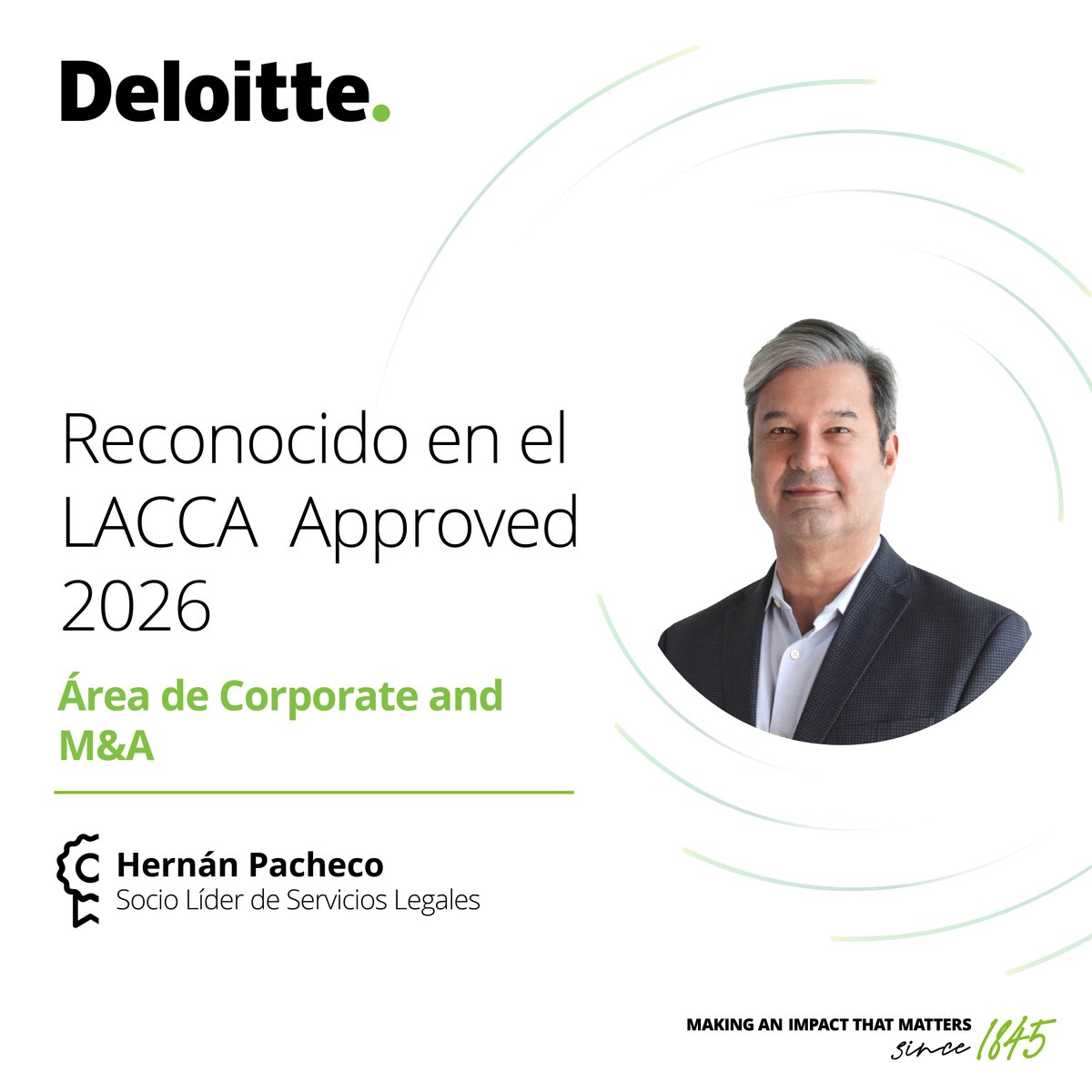DeloitteNic's tweet photo. 🏅 Nuestros socios del Marketplace Centroamérica, Panamá y República Dominicana, Hernán Pacheco, Socio Líder de Servicios Legales y Rafael Sayagués, Socio Director, fueron reconocidos en el prestigioso ranking del LACCA Approved 2026 en las áreas de Corporate and M&A y Tax, respectivamente. 

💼 Este es un importante directorio que reúne a los abogados más prestigiosos de la práctica privada de América Latina, los cuales son recomendados por los principales asesores jurídicos de la región.

Gracias a su profesionalismo, disciplina y entrega, nuestros Socios continúan generando impactos que trascienden.

¡Muchas felicidades!