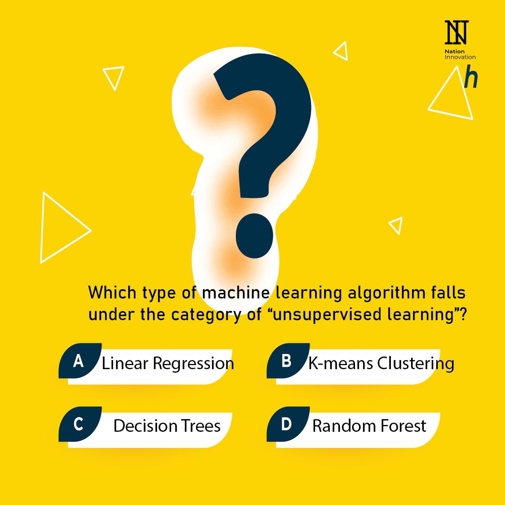 supportNationin's tweet image. Test your ML knowledge with Nation Innovation! 🤖💡 Which machine learning algorithm belongs to Unsupervised Learning?

Hint: It’s all about finding hidden patterns without labeled data 👀

Comment your answer below! 👇✨

#NationInnovation #TechQuiz #MachineLearning #AI #ML