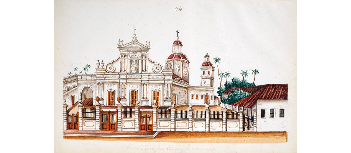 SOAS_SpecColl's tweet image. Immaculate Conception Cathedral, Roman Catholic church, Pondicherry : from An Album of Company Paintings of Occupations and Festivals published in 1830, Tamil Nadu India #EYAReligion ow.ly/59cl50X9OsB