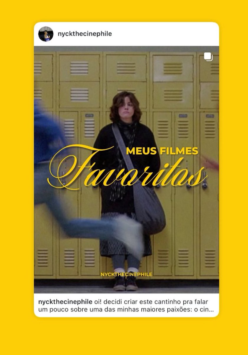 oi mutuals!

queria passar aqui pra avisar que finalmente criei uma página lá no instagram pra falar sobre filmes. quem tiver interesse em recomendações, reviews, notícias e trends vai lá seguir!

o primeiro post já ta no ar! 🎬⭐️
🔗: instagram.com/nyckthecinephi…