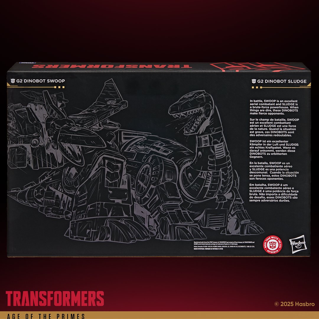 HasbroPulse's tweet image. #Transformers G2 power surges back into the battlefield.

The #AgeOfThePrimes G2 Dinobot Swoop and Dinobot Sludge 2-pack delivers two Leader Class heavy hitters packed with bright G2 deco and classic Dinobot grit.

Pre-order on #HasbroPulse! 
🔗 go.hasb.ro/ShopTF