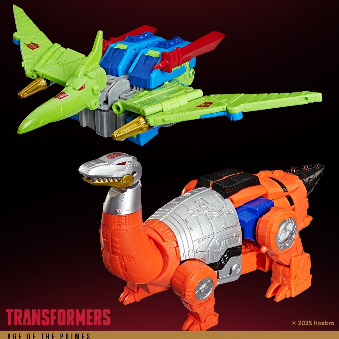 HasbroPulse's tweet image. #Transformers G2 power surges back into the battlefield.

The #AgeOfThePrimes G2 Dinobot Swoop and Dinobot Sludge 2-pack delivers two Leader Class heavy hitters packed with bright G2 deco and classic Dinobot grit.

Pre-order on #HasbroPulse! 
🔗 go.hasb.ro/ShopTF