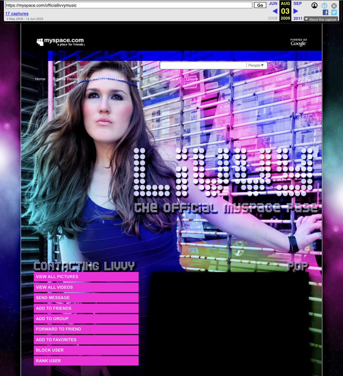 Please enjoy Olivia Nuzzi's MySpace page for her music career.