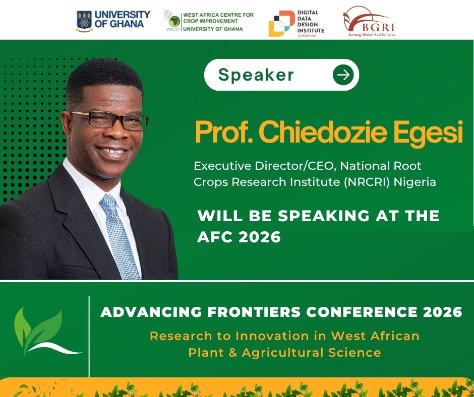 Prof. Chiedozie Egesi, Executive Director of NRCRI, will be speaking at the Advancing Frontiers Conference (AFC 2026), sharing his expertise in advancing agricultural research in West Africa.

Date: March 24, 2026 (Virtual)

Register here : afcplantsciences.com

#AFC2026