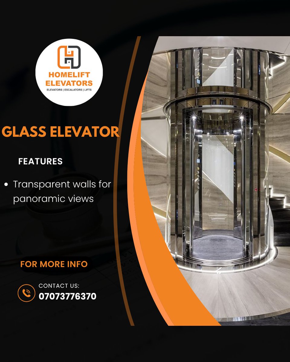 HomeliftElevtNg's tweet image. Transform your building with Homelift Elevators’ Glass Elevator — sleek, modern &amp;amp; panoramic! 🏢✨

Call/WhatsApp
+234 707 377 6370
#GlassElevator #HomeliftElevators #LuxuryLiftNigeria #ModernBuildingNG #SafeElevators #PanoramicLift #NigeriaConstruction #SmartBuildingNG