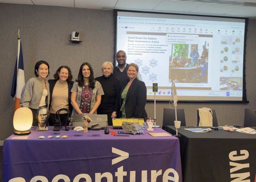 talent_nyc's tweet image. NYC Talent partnered with Accenture and New York City Economic Development Corporation to showcase a curated selection of innovative assistive technologies designed to support individuals with disabilities in the workplace.
