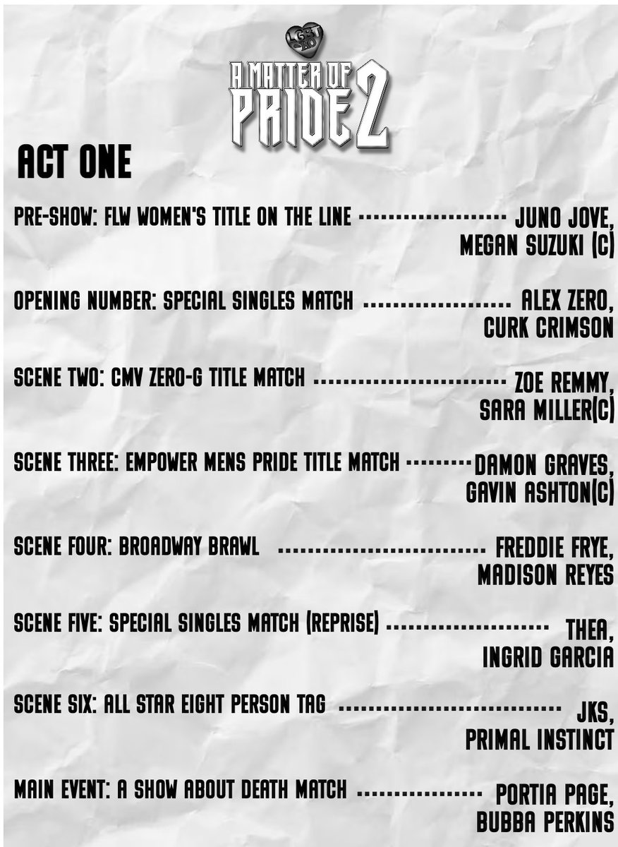 LGBTKOGym's tweet image. It wouldn't be a musical without a program!

Get ready this weekend as LGBTKO hits up New York City and we give you a two night show of absolute theatre (get it cause we can't do absolute cinema)

All of this will be streamed on Twitch.tv/eteamstreams