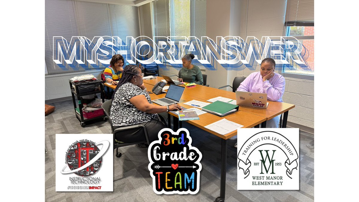 APSITJAMES's tweet image. 3rd grade teachers @APSWestManor learned how they could use @myshortanswer during math instruction for students to practice explaining their work! @APSInstructTech @apsitnatasha @DrLWestManor1