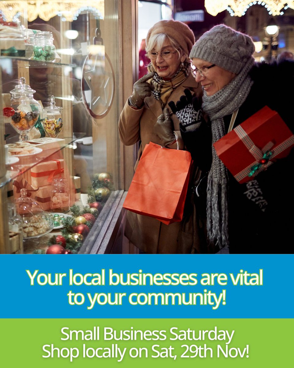 Rediscover your local shops and services this Saturday 29th Nov. Your local town or village depends on local customers like you and your friends, so shop together and shop local on 29th Nov - like covid never happened!  #Mayo #LEOMayo #LoveLocalShopLocal #SmallBusinessSaturday